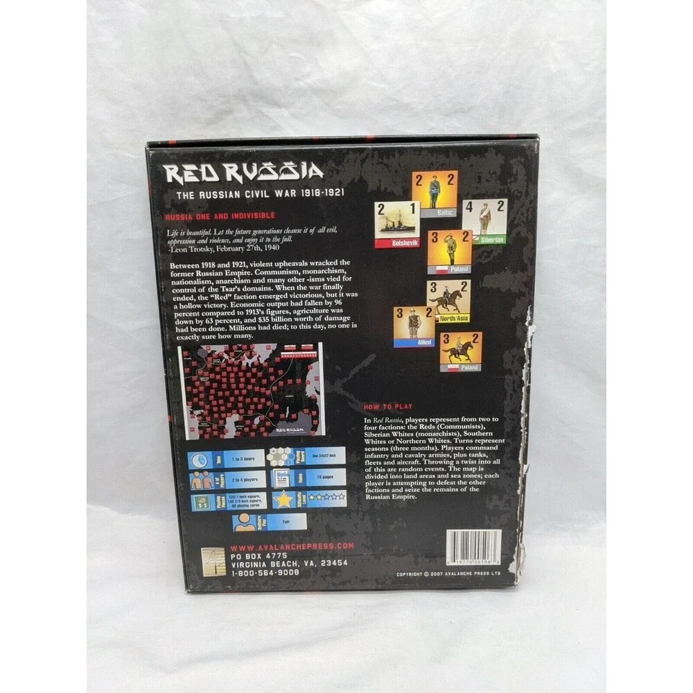 Red Russia The Russian Civil War 1918-1921 Board Game